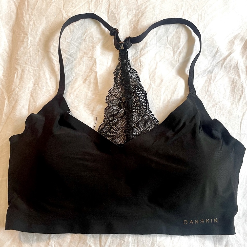 Danskin Black lace-back bralette